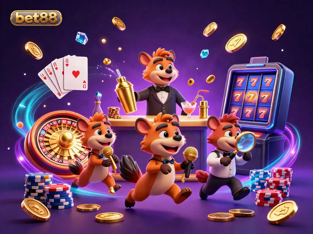 Experience the vibrant world of bet88 with a hyena comedy casino club scene full of fun and sparkle.