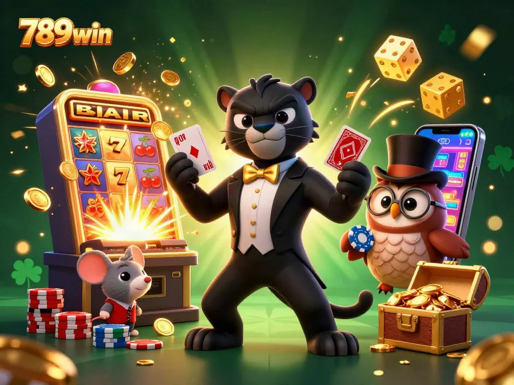 Engage with 789win's exciting casino adventure featuring vibrant characters and dynamic gaming elements.