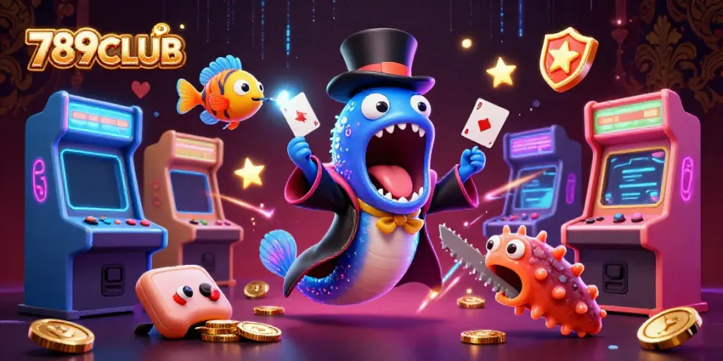 Experience the magic of 789CLUB with a vibrant 3D scene showcasing thrilling casino game action.