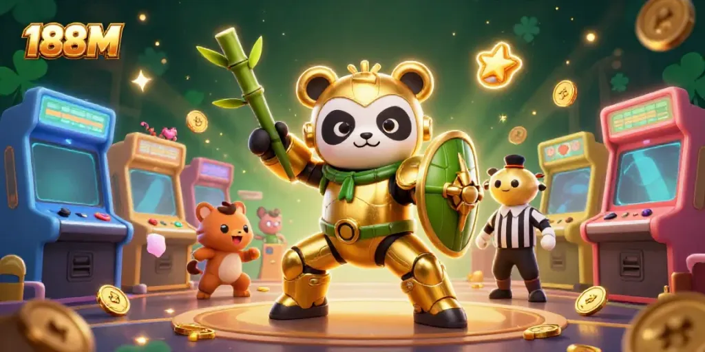 Experience thrilling gameplay at 188 M with engaging visuals and vibrant animations in a dynamic casino scene.
