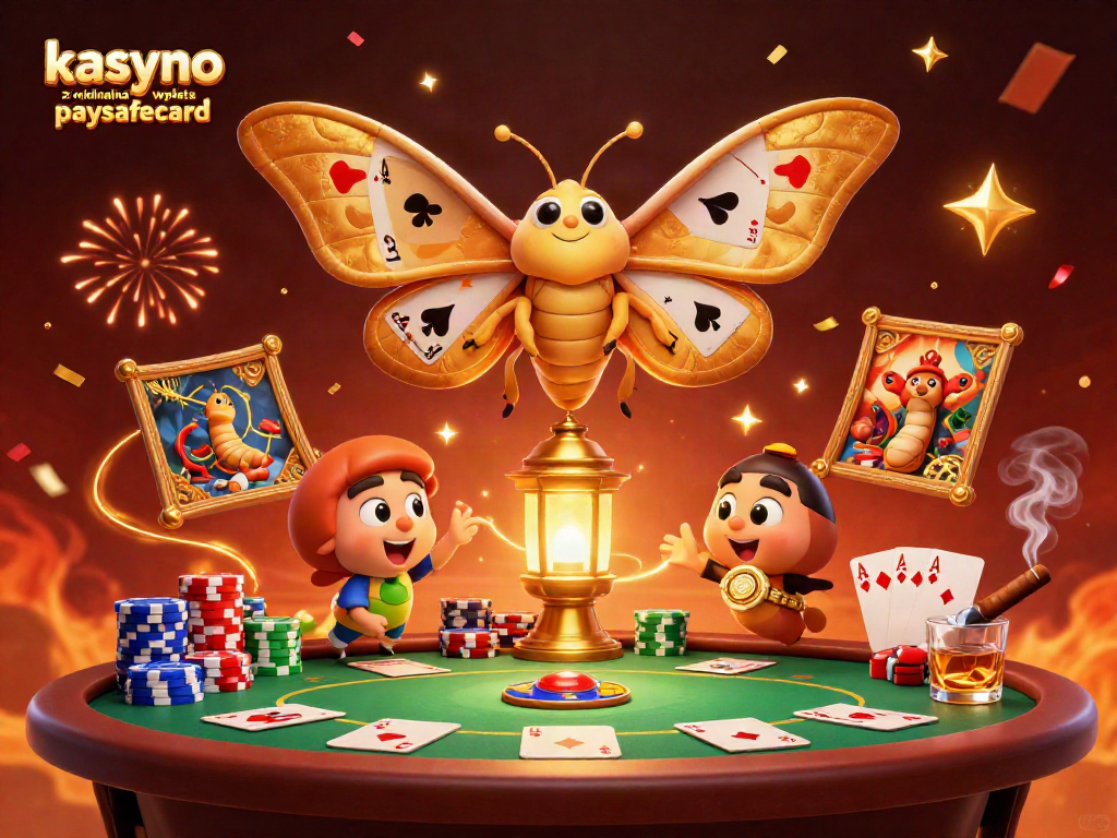 Experience thrilling online gameplay at a kasyno z minimalna wpłata paysafecard with vibrant casino scenes and exciting poker elements.