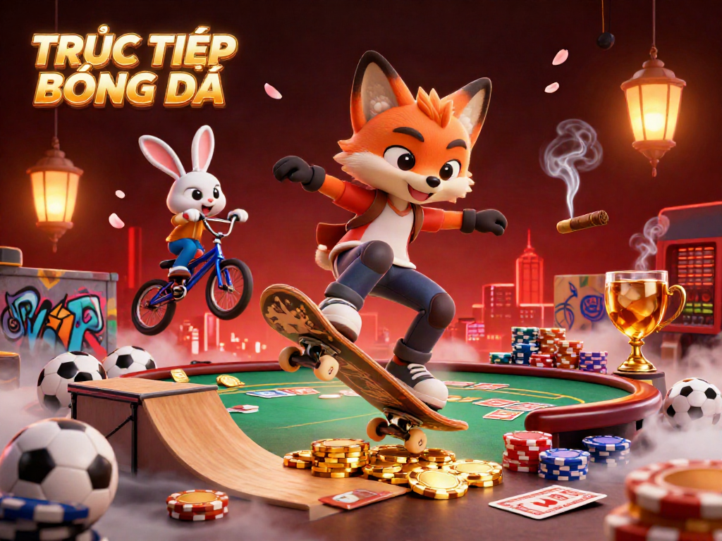 Experience TRỰC TIẾP BÓNG ĐÁ with vibrant characters amidst rich gambling elements.