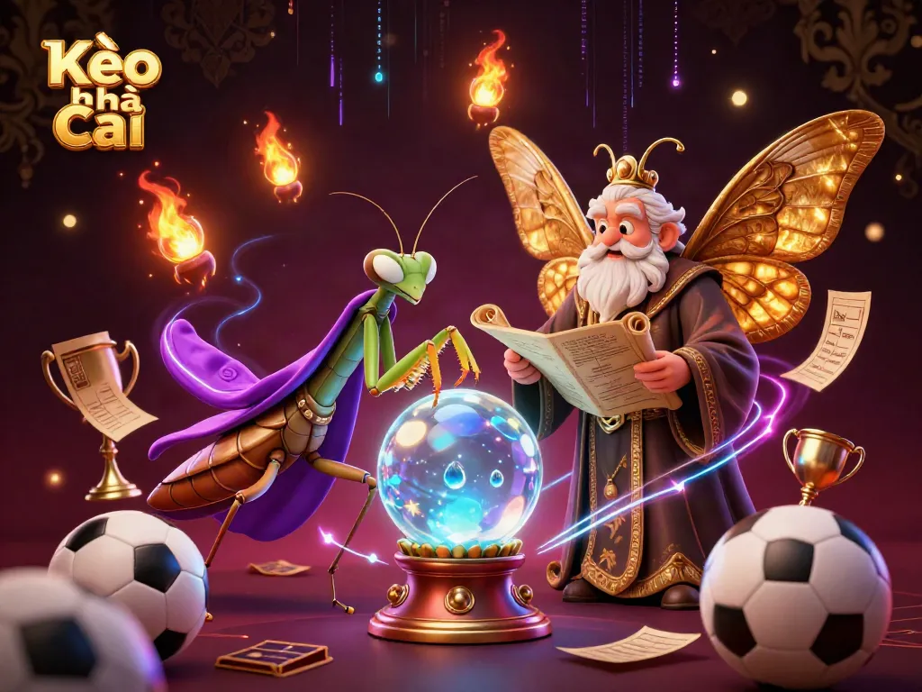 Engage with Kèo nhà cái at the vibrant, energetic betting scene featuring thrilling sports and mystical characters.