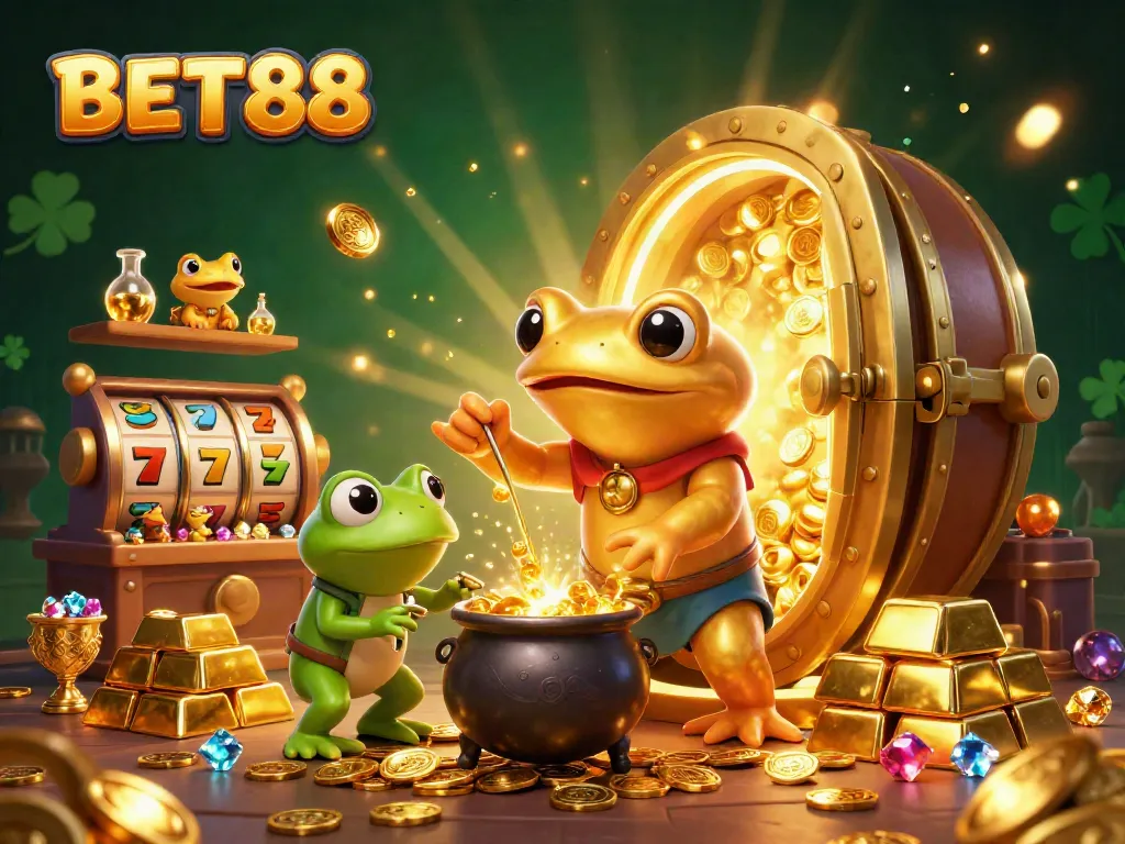BET88 làm cho slot và thưởng lớn trở nên sống động trong một thế giới đầy hào quang vàng.