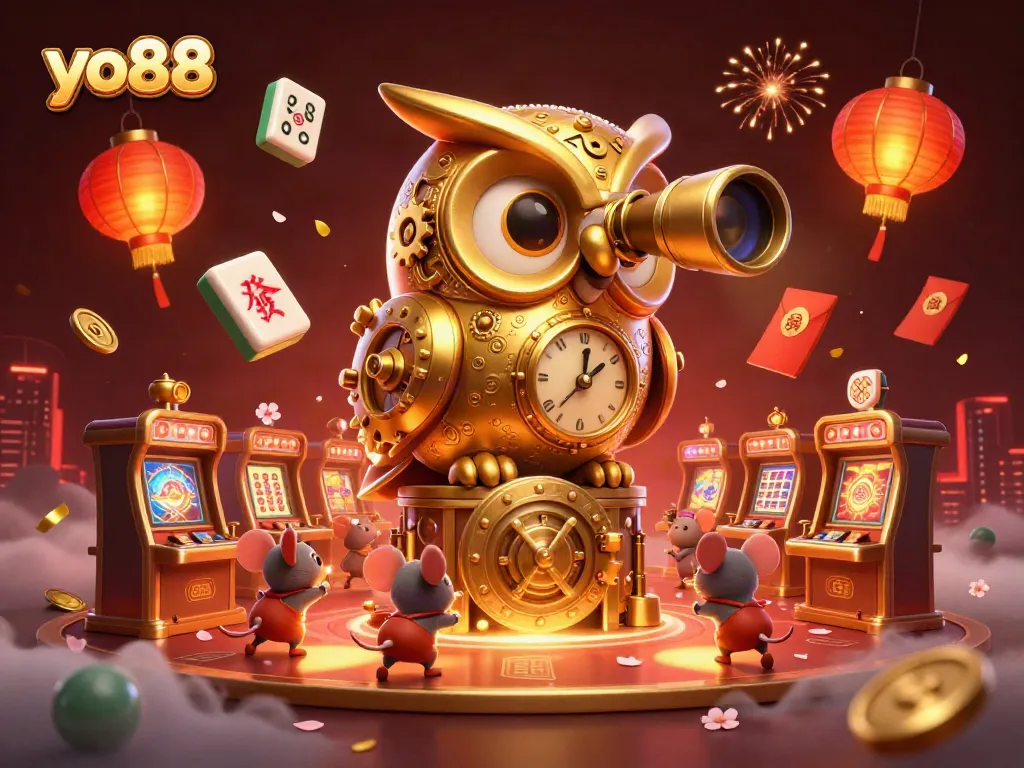 Experience thrilling gameplay at yo88 with a vibrant casino scene full of classic games and festive elements.