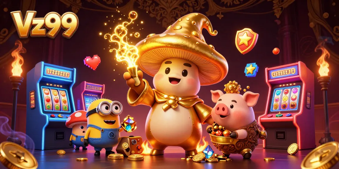 Experience thrilling gameplay at Vz99 casino with dynamic, colorful slot machines and magical characters.