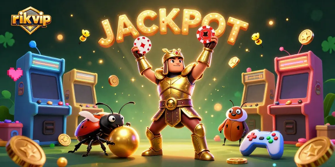 Experience big wins in the rik vip casino with vibrant characters and gaming elements.