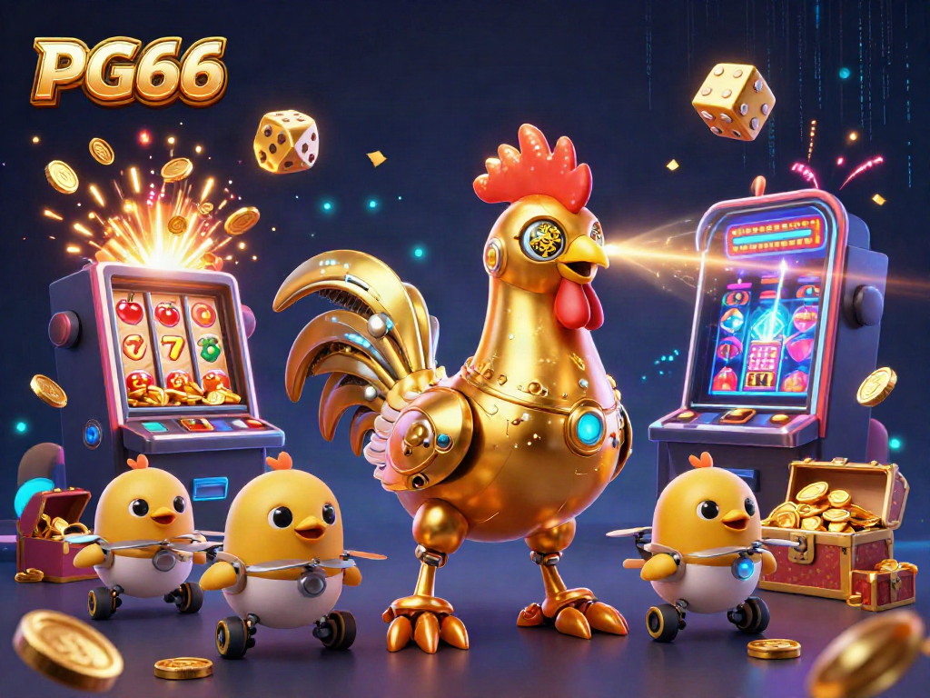 Engage with PG66's thrilling jackpot explosion featuring vibrant characters and dynamic casino elements.