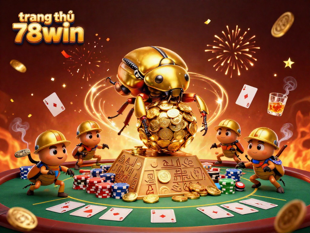 Engage with trang chủ 78win through vibrant casino-themed illustration filled with action!
