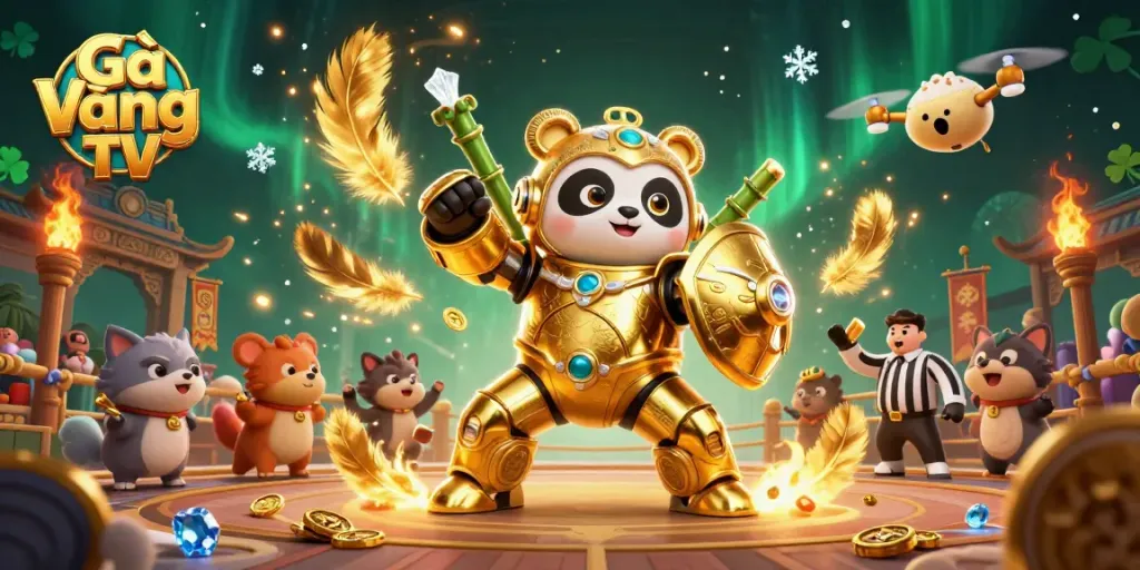Betting strategies at Gà Vàng TV showcased in a vibrant illustration with animated characters.