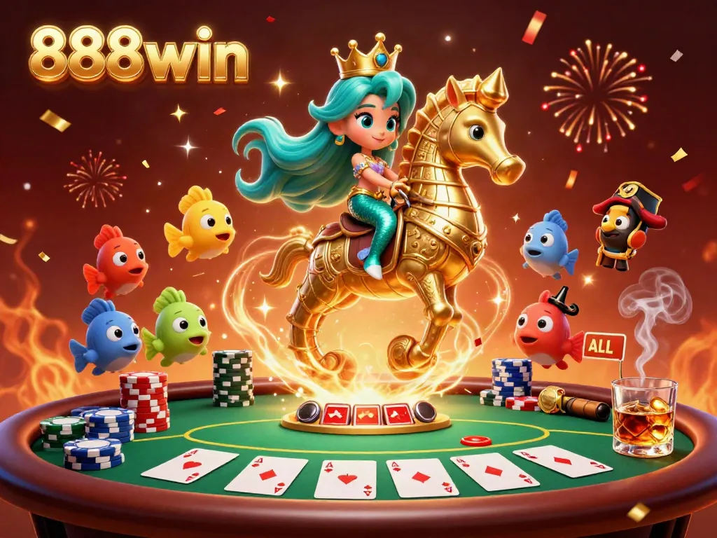 Experience thrilling gameplay at 888win with vibrant casino elements and dynamic characters.