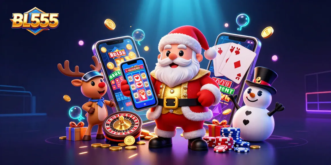 Experience the thrill of BL555 casino with Santa and friends winning jackpots and bonuses!