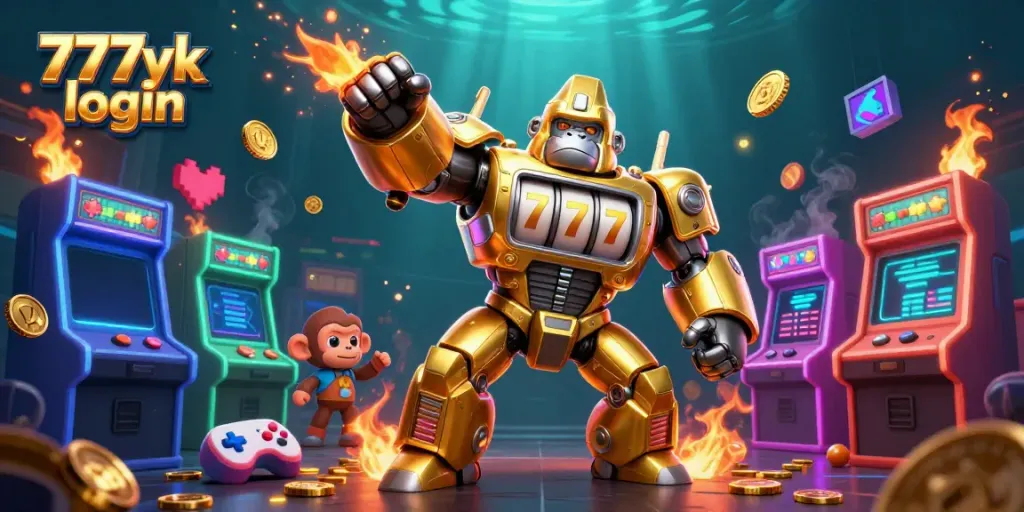Experience the excitement of 777yk login with dynamic gameplay and colorful casino elements in a vibrant scene.