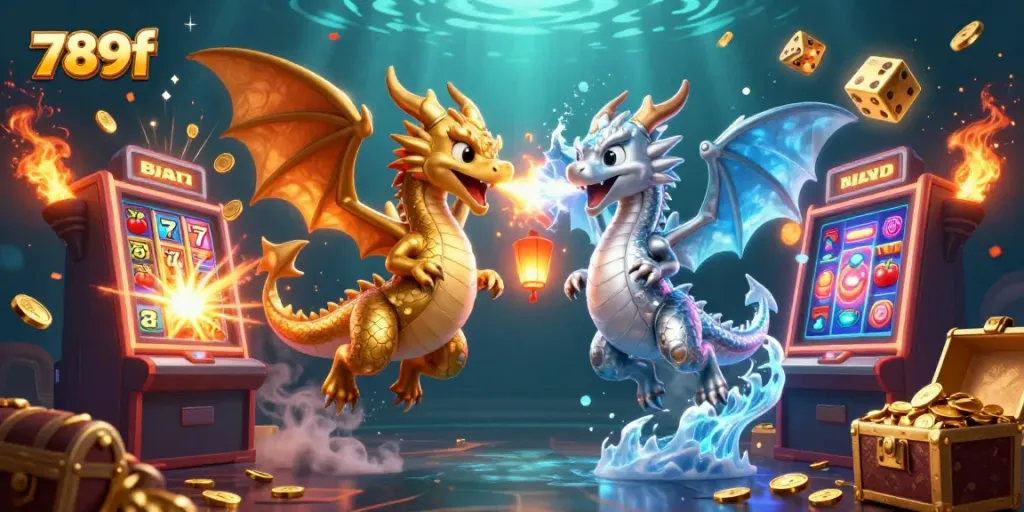 Engage with thrilling moments at 789f, featuring dragons and casino elements in excitement.